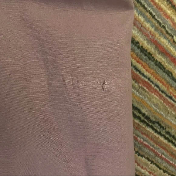 L.L. Bean Mauve Coat with Olive Trim - Picture 4 of 7